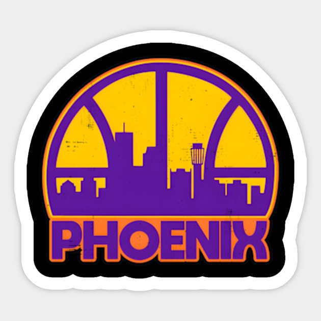 Phoenix Basketball Skyline Sticker by Lonacrumton